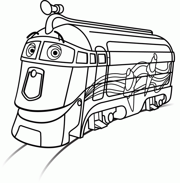 Plansa de colorat cu Chuggington 1 1